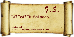 Török Salamon névjegykártya