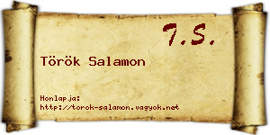 Török Salamon névjegykártya