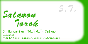 salamon torok business card