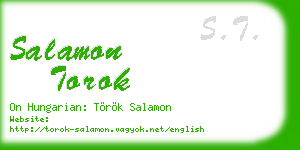 salamon torok business card